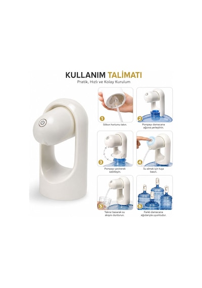 Powermaster Pm-24931 Otomatik Şarjlı Damacana Su Pompası Diğer