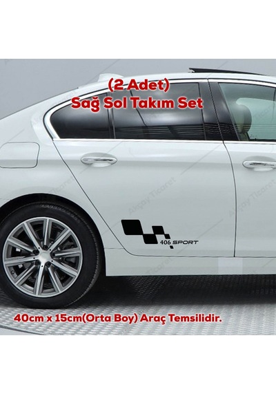 Peugeot 406 Kapı Altı Sticker Peugeot 406 Sticker Araba Sticker