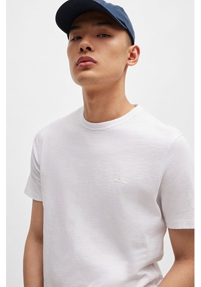 Hugo Boss Erkek T-shırt 50508243-100 50508243-100 Beyaz Beyaz