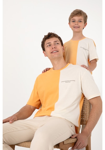 U.S. Polo Assn. Erkek Comfort Fit Bisiklet Yaka Turuncu Tişört 50306903-VR202