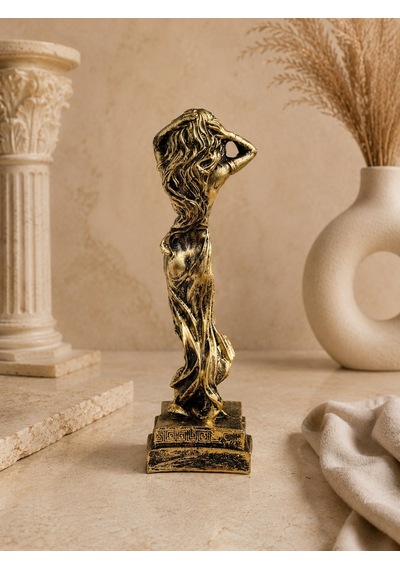 Afrodit Dekoratif Biblo 14 Cm Antik Yunan Tanrıçası Heykeli Bronz Görünümlü