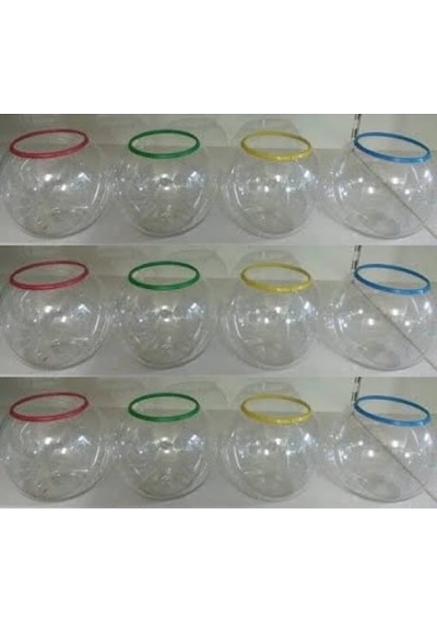 Plastik Yuvarlak Fanus 1 Adet 20 Cm (B)