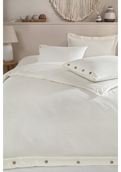 Özdilek Nadia King Size Muslin Nevresim Takımı Krem