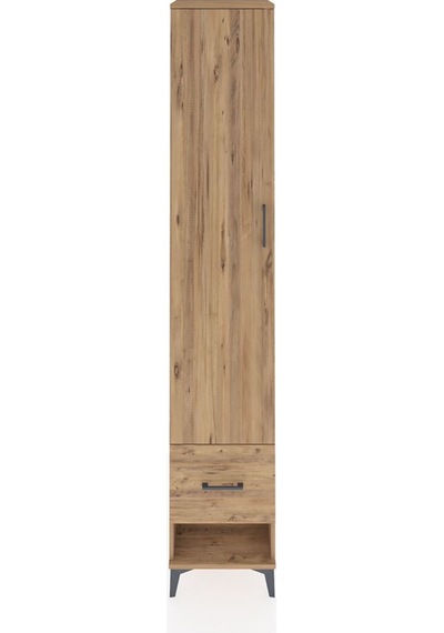 Hyperion Dolap 3 Raflı Tek Çekmeceli Tek Askılı 44x44x243 Çam... Çam Hyperion Dolap 3 Raflı Tek Çekmeceli Tek Askılı 44x44x243 Çam... Çam