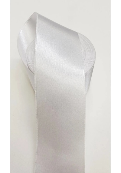 Abarta Saten Kurdele 5.7cm Beyaz-5 Metre 5,5 CM