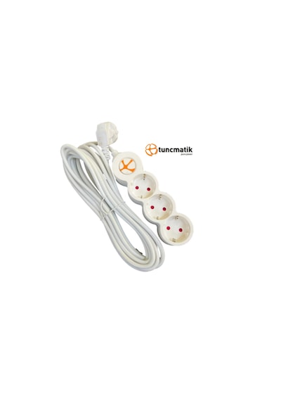 Tunçmatik Powerstrıp 3'lü Anahtarlı 3 Metre Grup Priz Tsk19060 3 M