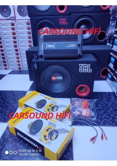 Jbl 1000w Bas Mobass Amfi 16cm Soundmax Midrange Set Kablo