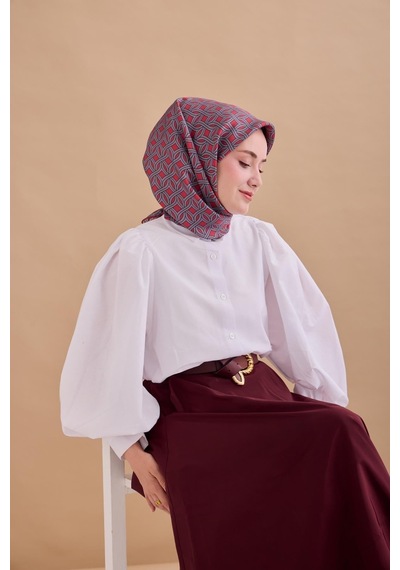 Silk Home Twill İpek Eşarp - 11479-40 Kırmızı