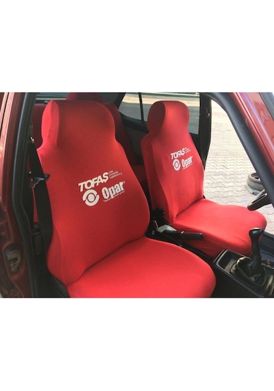 Penye Tofaş Opar Baskı Kırmızı Servis Kılıfı