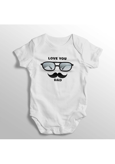 İmaj Tuğbababy Love You Dad Yazılı Baskılı Bebek Zıbını (520689056) Beyaz