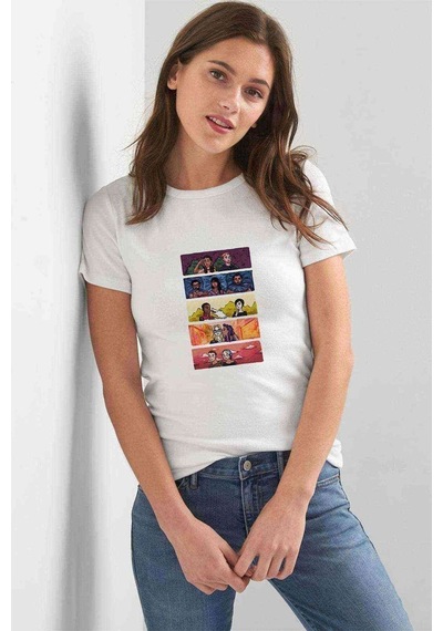 Sense8 Rainbow Kadın Beyaz Tshirt