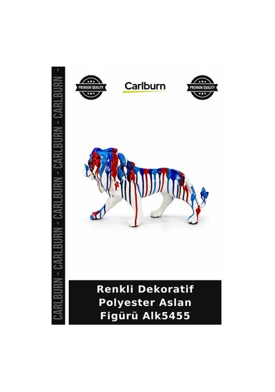 Özel Üretim Hediyelik Salon Biblo Renkli Dekoratif Polyester Aslan Figürü Alk5455
