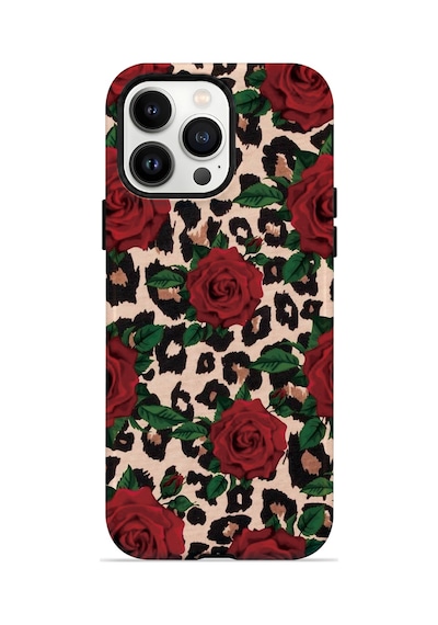 Velvoria Valestra Gullu Leopar Apple iPhone Uyumlu 14 Pro Darbe Korumalı Kılıf Valestra Select - Gullu Leopar
