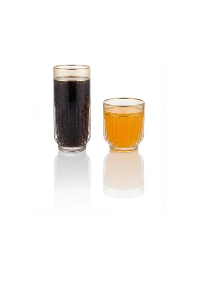 Su Bardağı Ve Limonata Bardağı Seti 6 Kişilik 12 Parça Şeffaf