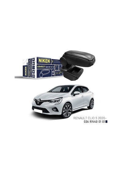 Niken Renault Clio 5 Hb 2020 Ve Sonrası Araca Özel Kol Dayama Siyah - Ekolmaks