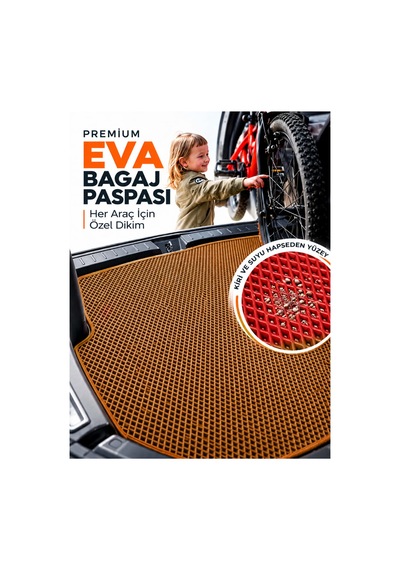Volkswagen Taigo 2021-2026 Uyumlu Eva Bagaj Paspası Araca Özel Taba