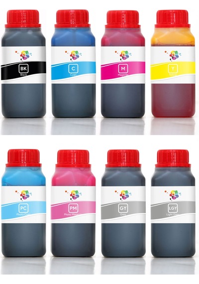 QC Canon Pixma Pro-200 Uyumlu Yazıcı Mürekkep Seti 250ml 8 Renk