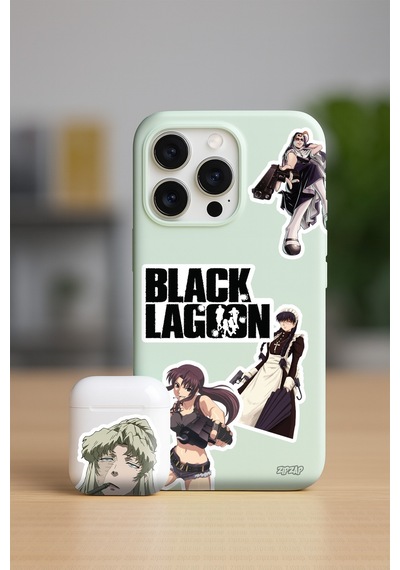 Black Lagoon Anime Telefon Laptop Bullet Journal Yapışkanlı Folyo Sticker Paketi 27 Adet Çok Renkli