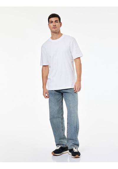 Koton Normal Bel Pamuklu Bol Kalıp Baggy Jean Pantolon Orta İndigo 7wam40070nd Koton Normal Bel Pamuklu Bol Kalıp Baggy Jean Pantolon Orta İndigo 7wam40070nd