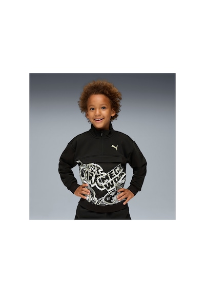 Puma X Hot Wheels Monster Trucks Pullover Çocuk Sweatshirt Siyah Siyah