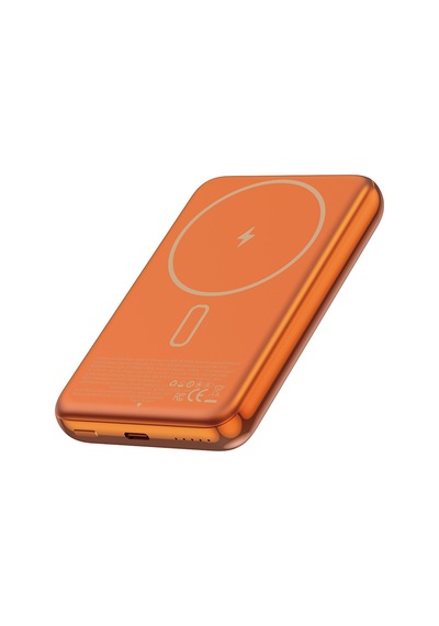 Wiwu Wi-p089 Led Işık Göstergeli Pd 20w Kablosuz Powerbank 10.000mah 15w Turuncu