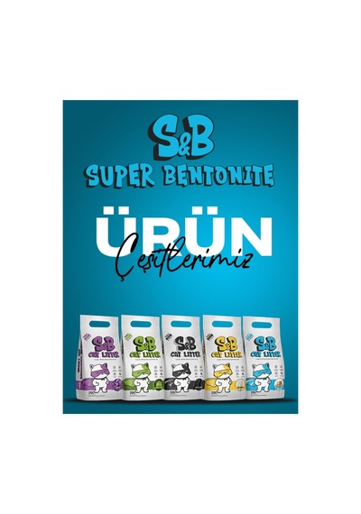 S&b Super Bentonite 20 Litre Marsilya Sabunlu Topaklaşan Kedi Kumu