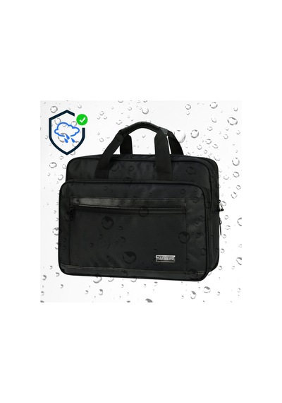 Galb Leather Unisex Siyah 16.5 Inc Koruklu Genisleyebilir Laptop & Evrak Cantasi