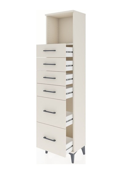 Arges Dolap Tek Raflı 6 Çekmeceli 44x30x182 Aytaşı-aytaşı Aytaşı