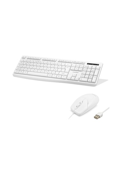 Klavye Ve Mouse Seti - Beyaz Km8519