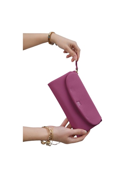 Mft Leather Hakiki Deri Kadın Cüzdan Beauty 3467 Flother Mat Pembe