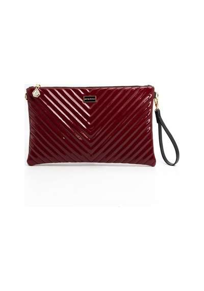 Silver Polo Sp1034 Kadın Portföy & Clutch Kapitone V Rugan Bordo-rugan Bordo