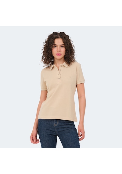 Slazenger VERA I Kadın Polo Yaka Bej Tişört
