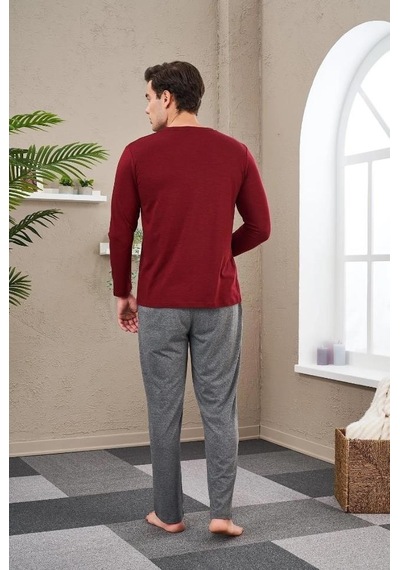 Pjs 23707 Erkek Bisiklet Yaka Pijama Takım 001