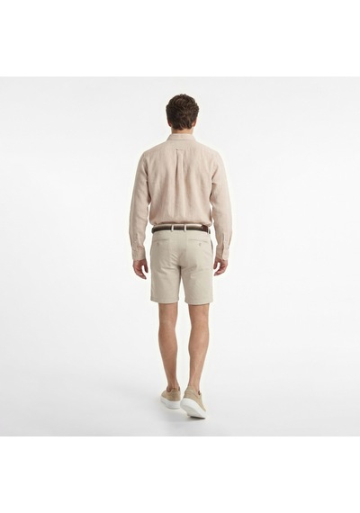 Nautica Erkek Bej Regular Fit Keten Gömlekdüzw65103t