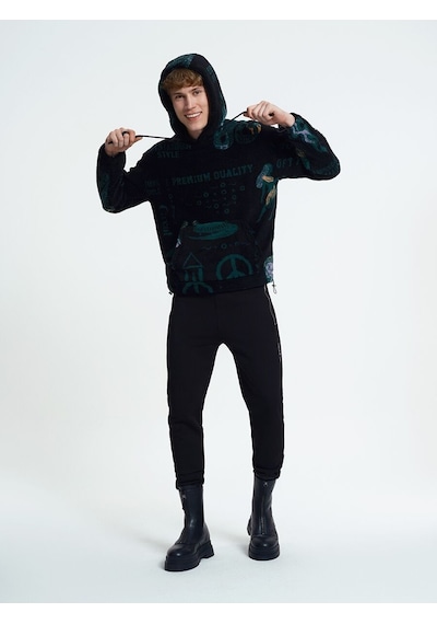LOFT Oversize Fit Erkek Sweatshirt Lf2033859 Q1.v1 Siyah