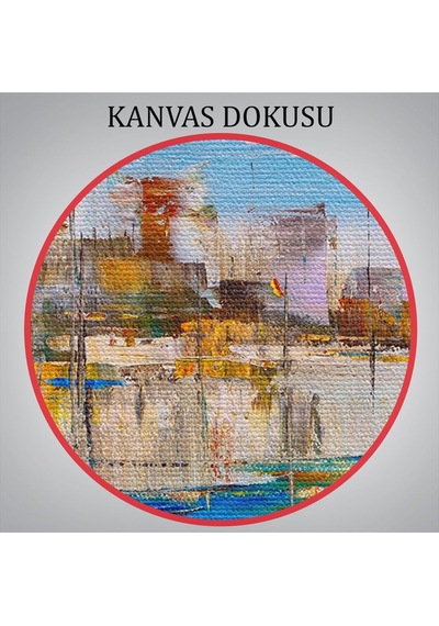 Es10 Özel Tasarım Sahildeki Renkli Tekneler Dekoratif Kanvas Duvar Tablosu-3723 (50 x 70)