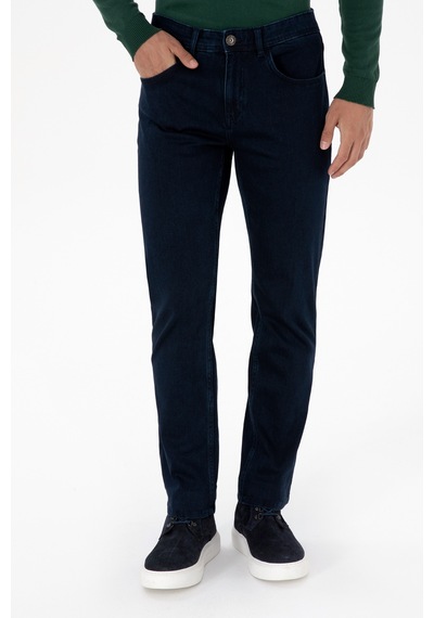 U.S. Polo Assn. Erkek Lacivert Straight Fit Jean Pantolon 50307754-VR033
