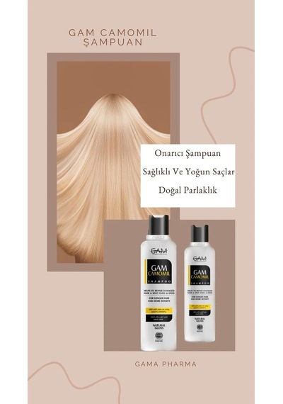 Gam Camomil Hasar Görmüş Saçlar İçin Onarıcı Şampuan 275 ML