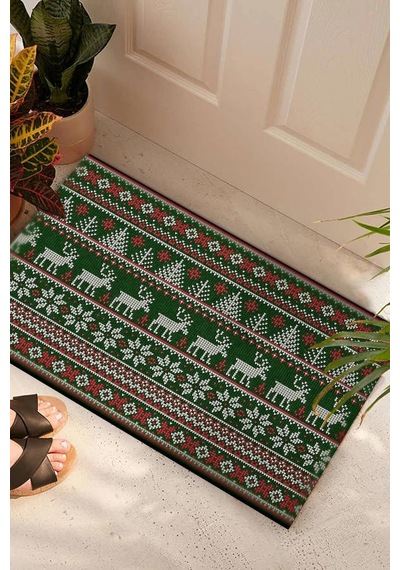 Örme Dekoratif Kapı Önü Paspası Dekoratif Kapı Paspası Dış Mekan Paspas Ev Içi Paspası 45x70cm Diğer