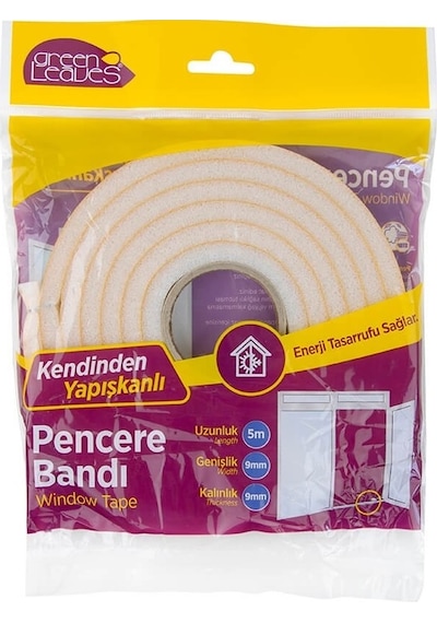 Greenleaves Süngerli Pencere Bandı 5 Metre 12 Li Set 5 Metre