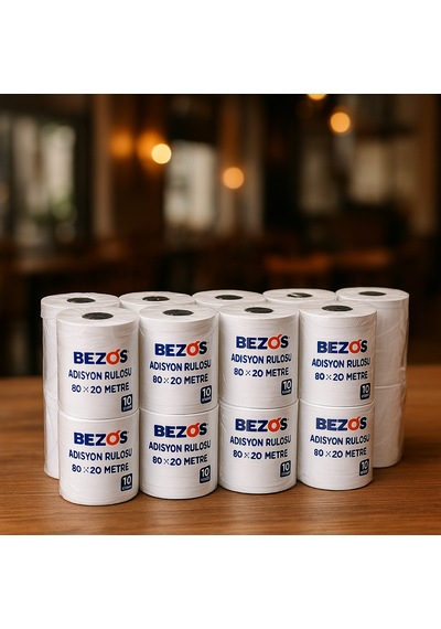 Buradabulabilirsin Bezos 80x20 Termal Adisyon Rulosu 5 Paket 50 Adet Bbz