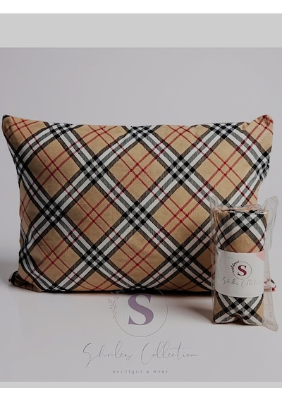 Shules Collection Burberry Tek Kişilik Lastikli Çarşaf+yastık Kılıfı Çok Renkli