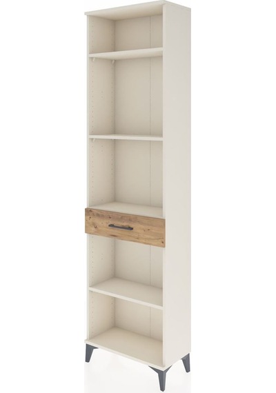 Arges Dolap 4 Raflı Tek Çekmeceli 60x30x221 Aytaşı-çam Aytaşı