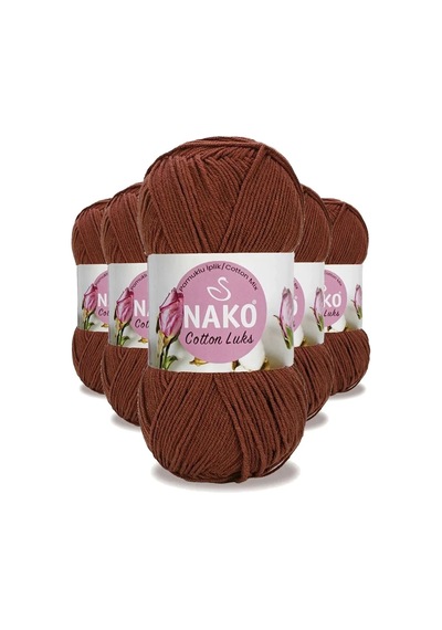 Ers 5 Adet Cotton Lüks Yelek Tunik Kazak Bluz Hırka İpi Yünü Kızıl Kahve 97556