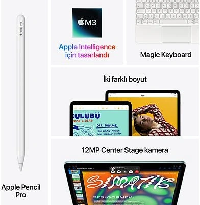 Apple iPad Air M3 MCJH4TU/A M3 8 GB 1 TB Wi-Fi + Cellular 13" Tablet