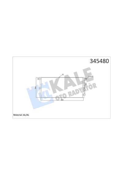 Kale 345480 Klima Radyatörü Kondanser - Jaguar X-type 2005-2009 2.2 D Dizel Klimalı Modeller C2s31605 - C2s45122