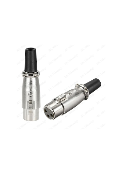 Xlr 3-Pin Dişi Lehim Tipi Metal Enstrüman Konnektörü