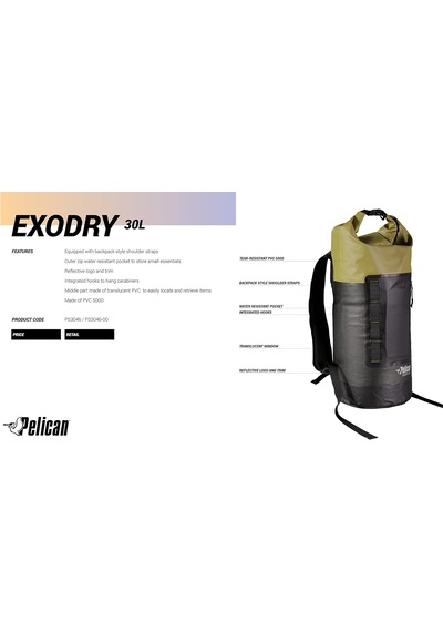 Pelican Exodry 30l Su Geçirmez Kuru Çanta Sosis Çanta Siyah - Sarı