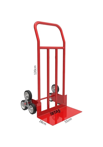 İbtaş 3 Tekerlekli 250 Kg Ergonomik Merdiven Çıkabilen Koli, Eşya, Yük Taşıma El Arabası