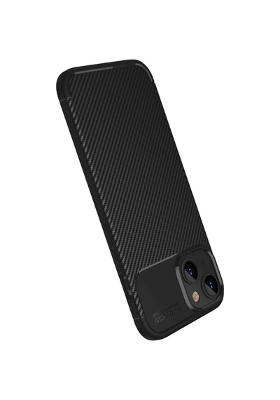 Apple İphone 15 Kılıf Auto Focus Karbon Kapak - Siyah